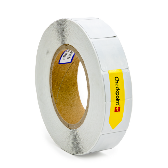 Etiquette antivol adhésives RF 710 Blanche 34x39mm - détection >= a de la 40x40mm Checkpoint